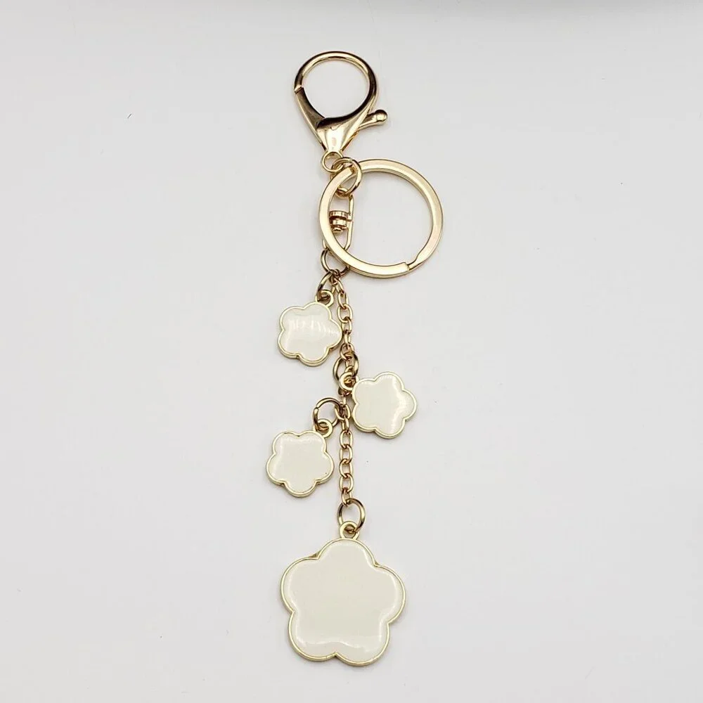 Authentic Louis Vuitton Lock & Key with Unbranded Flower Charm, Keychain